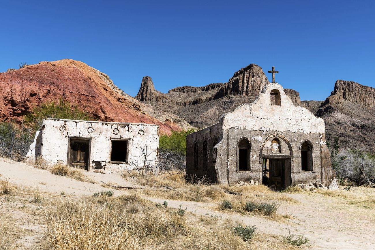 Abandoned western movie set in Big