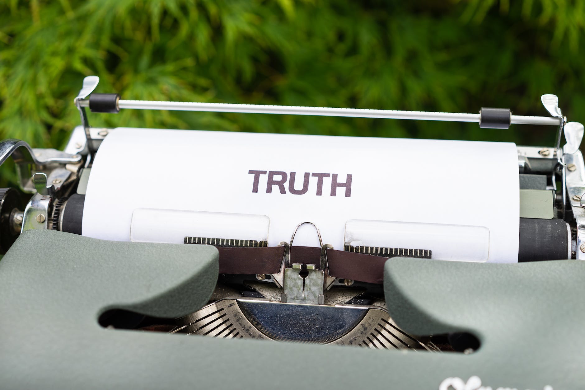 a paper in a typewriter